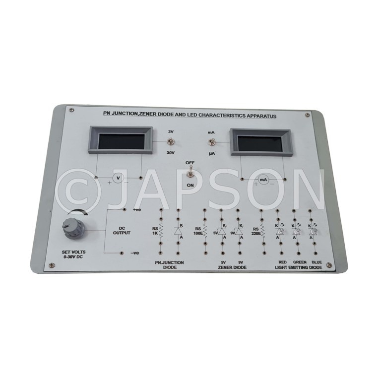 P.N. Junction, Zener Diode and LED Characteristics Apparatus