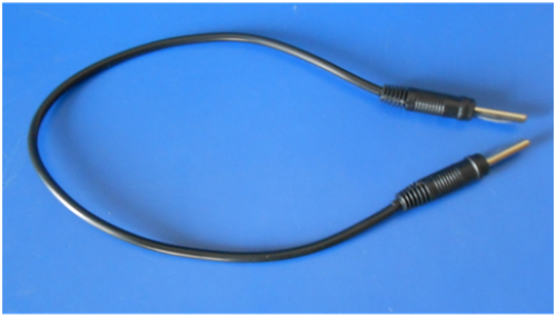 BLACK CONNECTING WIRES WITH TERMINALS