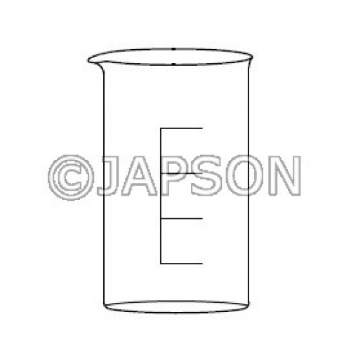 Quartz Beaker Tall Form with Spout